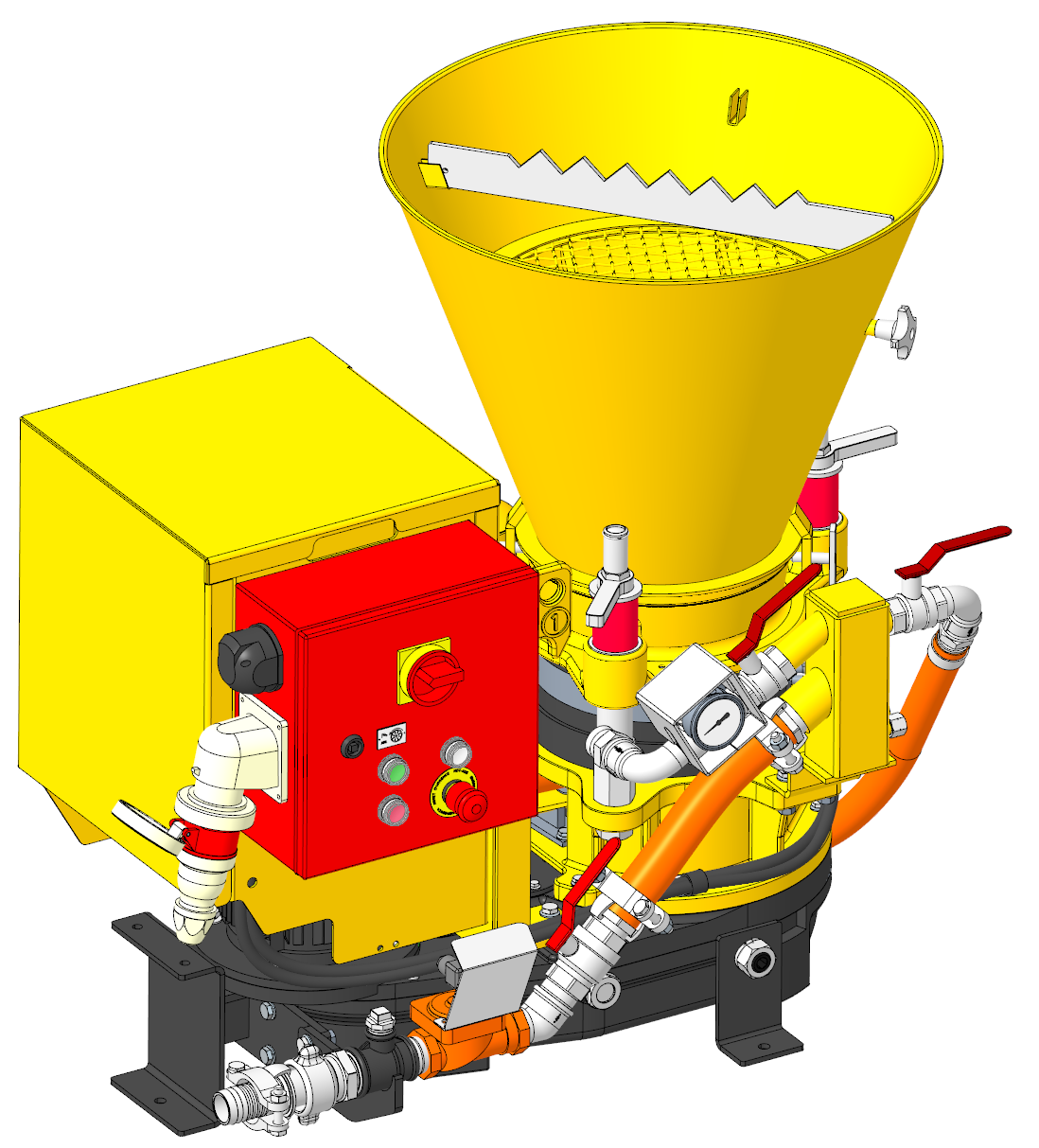 AL-237 Top Spritzbetonmaschine 0.7 l Rotor für Trockenmischung, 380 - 480 V/50 - 60 Hz Trichter mit Rührwerk, ohne Räder