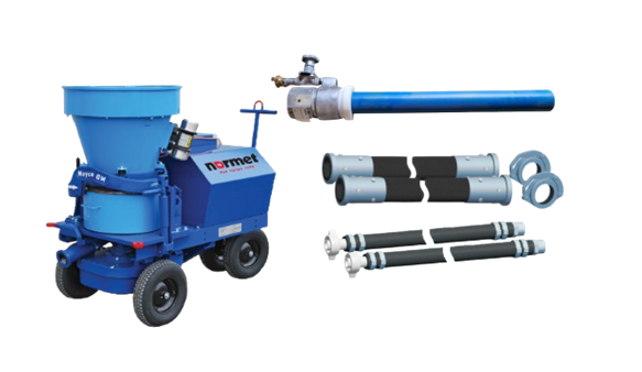 Betonspritzset für Tunnel- und Felssicherung bestehend aus: